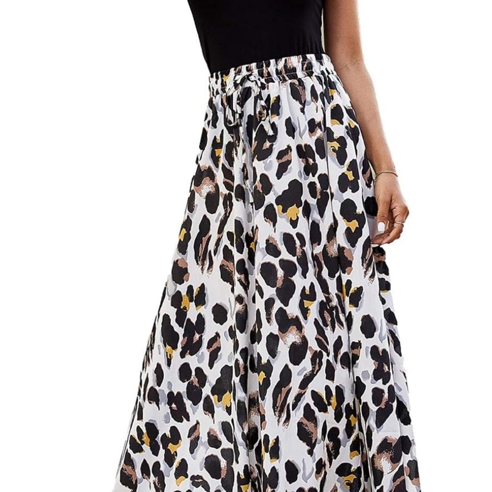 Leopard Print Maxi Skirt
